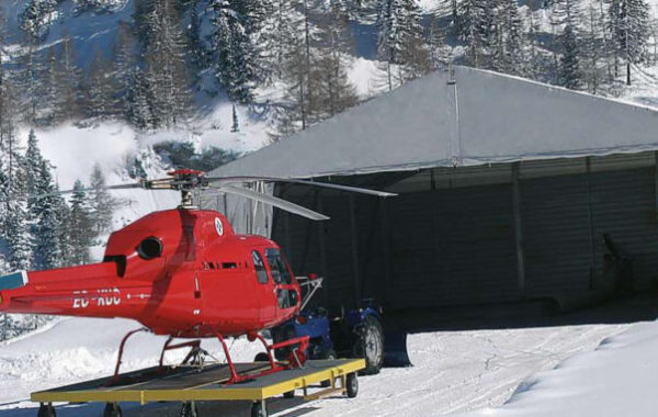 Cort hangar depozitare elicopter